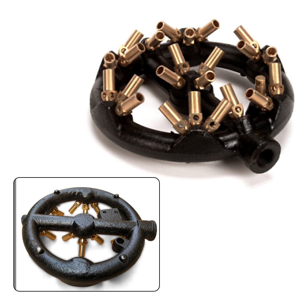 Jet Burner 20 Tips Natural Gas Cast Iron & Brass Round Shape Wok Burner