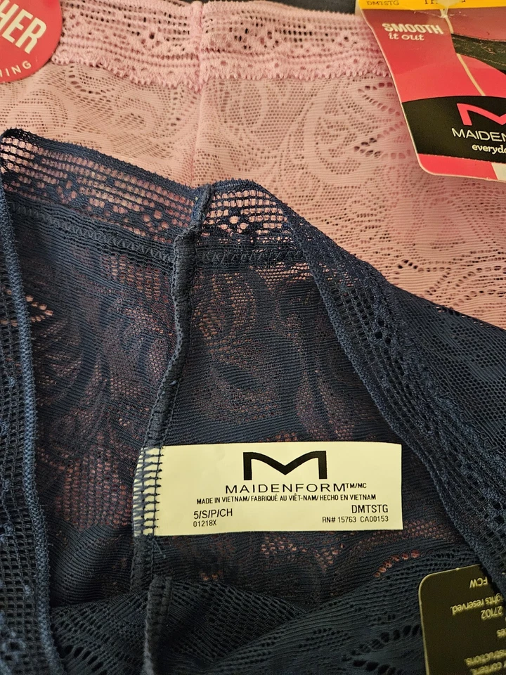 Bragas tanga de encaje suave Maidenform talla S nuevas con etiquetas 2 pares Foto 3 de 3