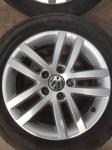 Genuine VW Golf MK6 6.5 x 16 CLEVELAND Alloy Wheels & Tyres 5K0 601 025 E - Picture 4 of 15