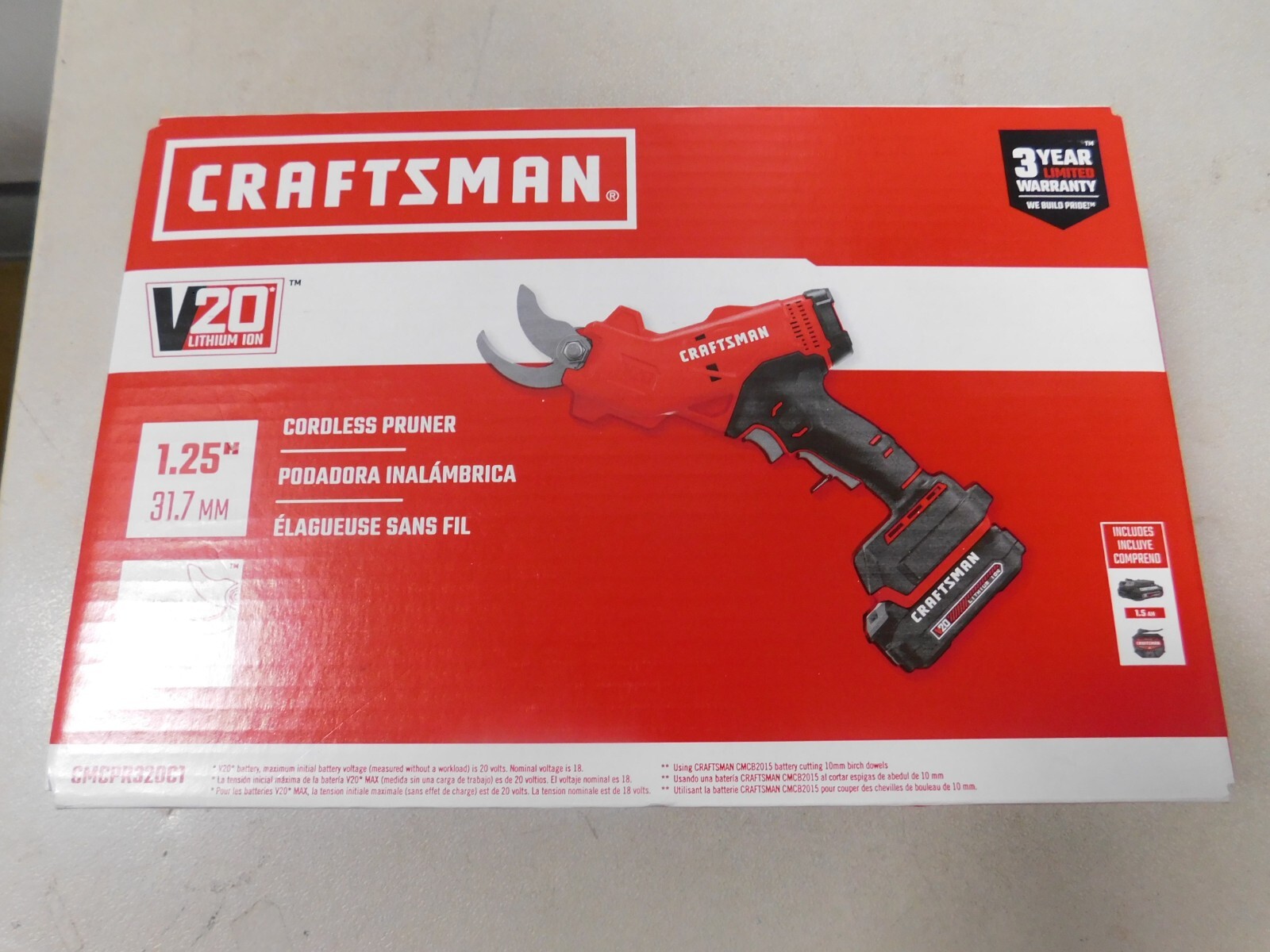CRAFTSMAN V20 CORDLESS PRUNER CMCPR320C1 (EB103) eBay