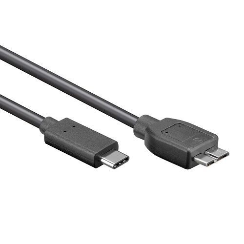 Cable USB 3.0 micro B a USB C 0.50 M Negro | eBay