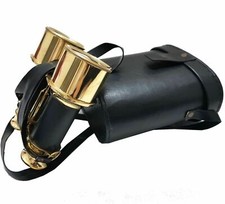 Nautical Marine Brass Leather Ship Pirates Binocular With Leather Case Gift