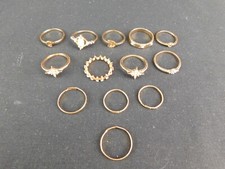 13pc Gold Bohemian Ring Set - Women Girls, Boho Style