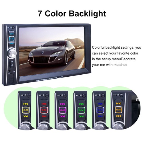 66 Double 2 Din Touchscreen In dash Car Stereo Radio Mp3 Player FM Aux  Camera