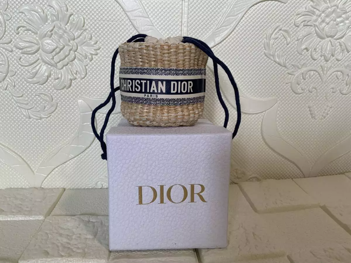 Sac paille Christian Dior mini sac bandoulière VIP Limitée Boîte Nouveauté Neuf Rare FS