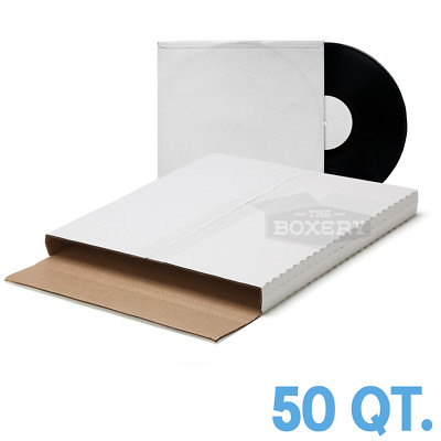 50 RECORD MAILING BOXES VINYL RECORD MAILERS MULTI-DEPTH   THE BOXERY 