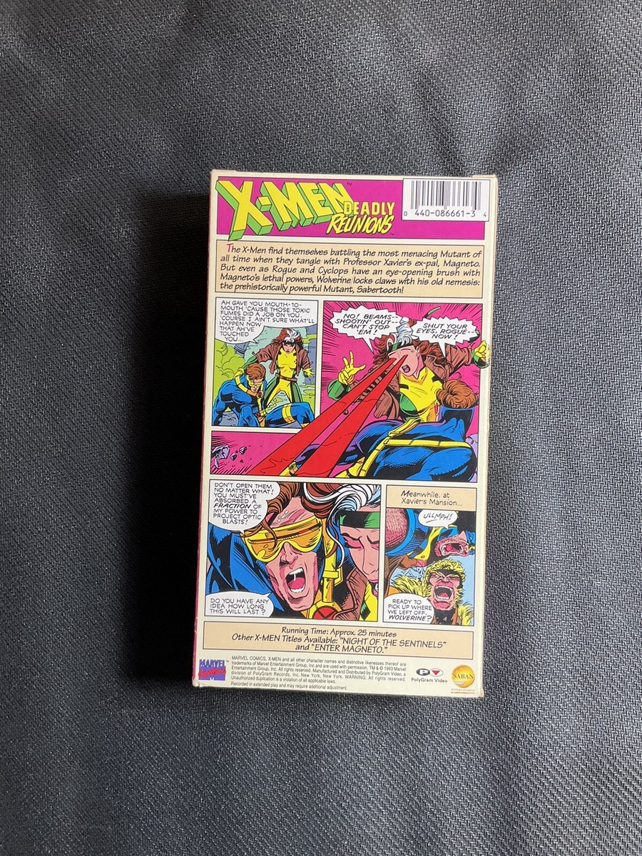 Vintage X-Men - Deadly Reunions (VHS, 1993) Great Condition  
