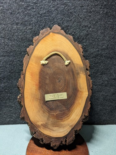 Made In Branson, Mo Wooden Apple Plaque On Real Tree Slab 10" - Picture 6 of 8