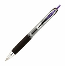 70221 uni-ball Signo Gel 207 RT Rollerball Pen, Purple Ink, Medium Tip Box of 12