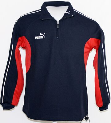 PUMA Sweatshirt Jungen 1/2 ZIP SWEAT New Navy-Team Regal Red-White Gr. 140-176