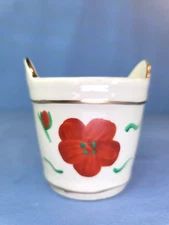 Handcrafted Sugar Bowl Vintage Bucket Holley Ross Pottery Poconos Ceramic