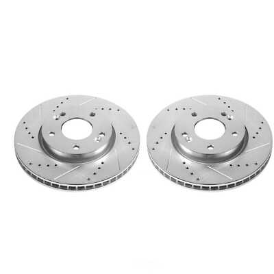 Disc Brake Rotor Set-Front Drilled, Slotted and Zinc Plated Brake Rotor Pair