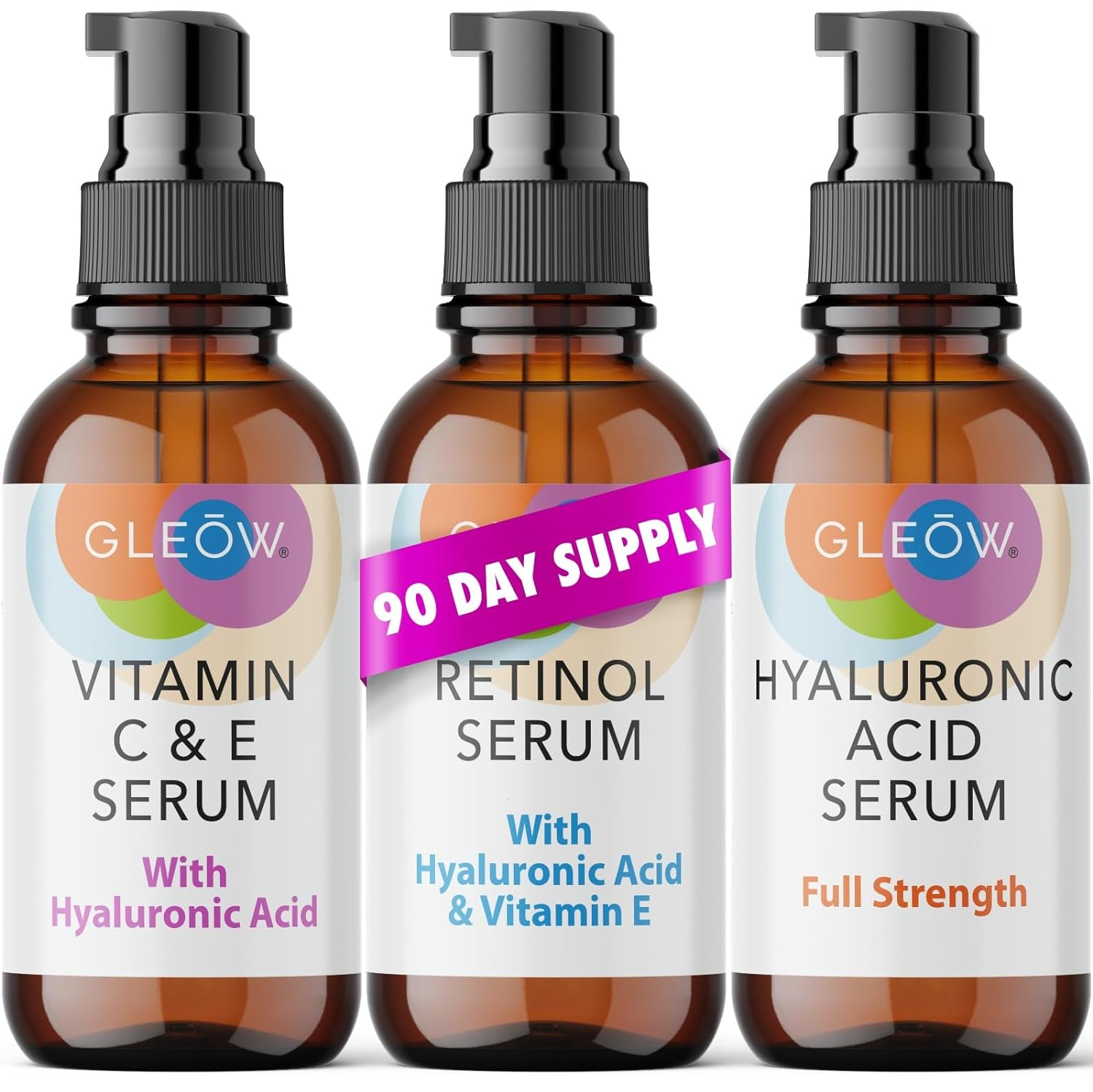 Retinol and Vitamin C Face Serum with Hyaluronic Acid for Women-image