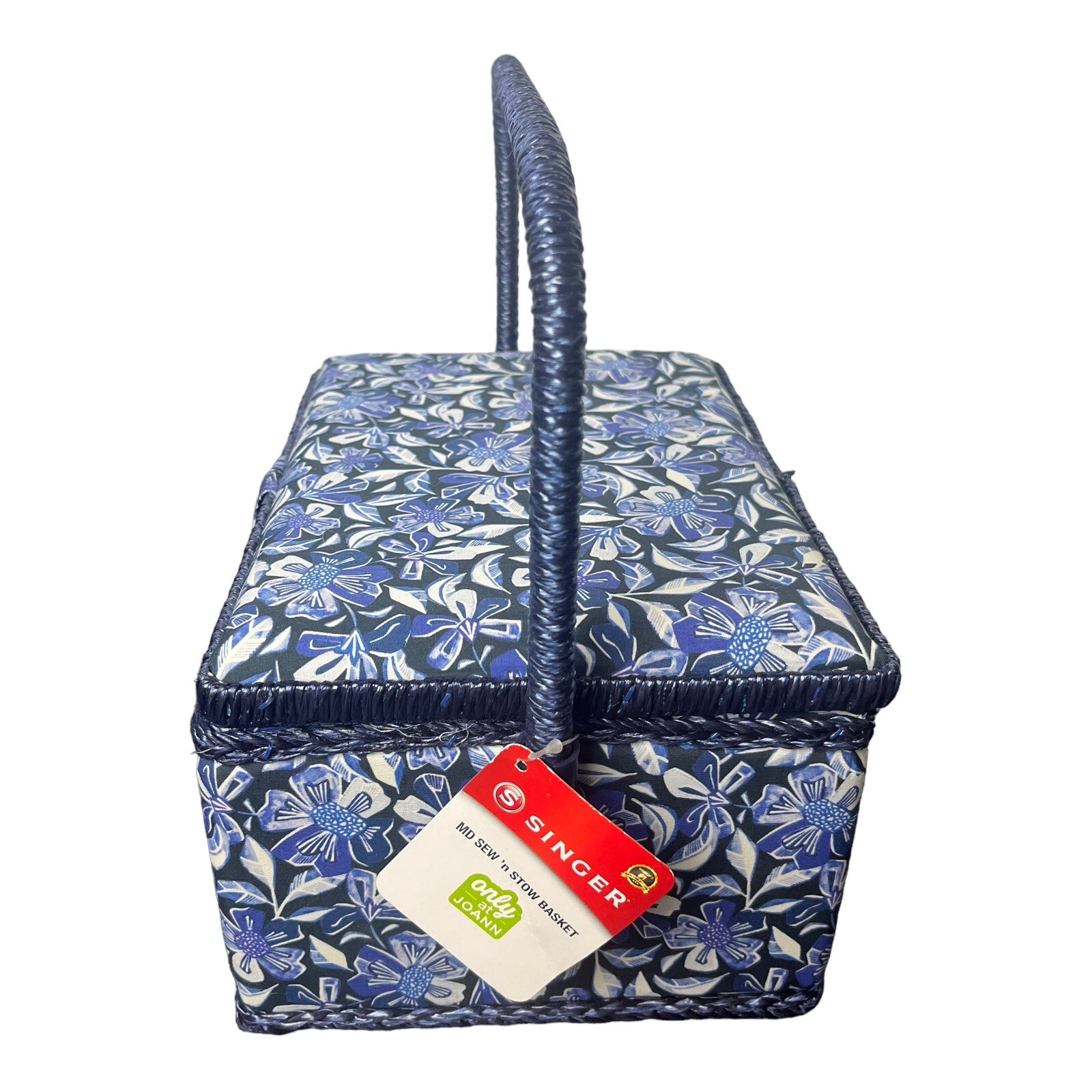 Singer MD Sew N Stow Basket Sewing Joann Fabrics Storage Blue Floral