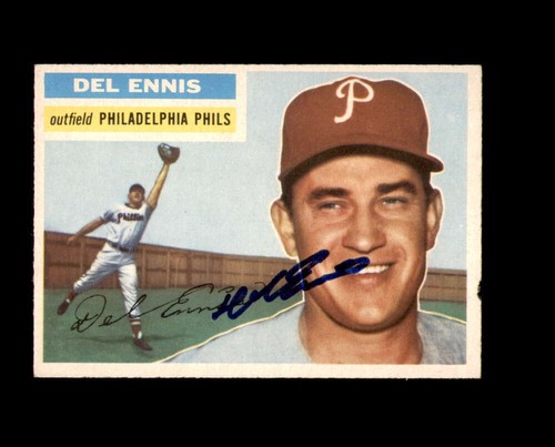 Del Ennis Signed 1956 Topps Philadelphia Phillies Autograph | eBay
