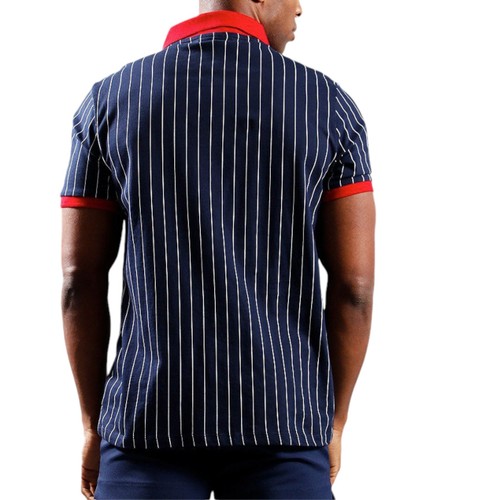 FILA Mens Polo Shirt Short Sleeve Vintage Striped Summer Cotton Sports Golf Tee - Picture 9 of 36