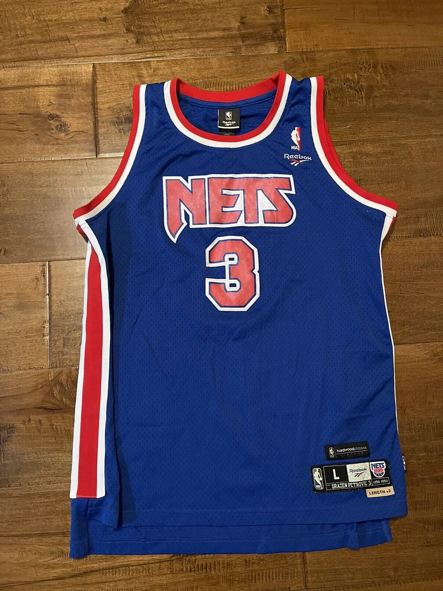 Vtg Drazen Petrovic New Jersey Nets Champion Basketball Jersey Sz