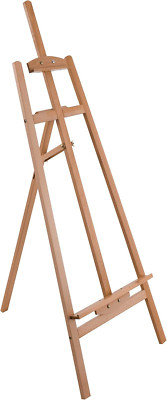 56'' High Medium A-Frame Wood Easel, Lyre Style Studio - Artists Floor Stand, Stu