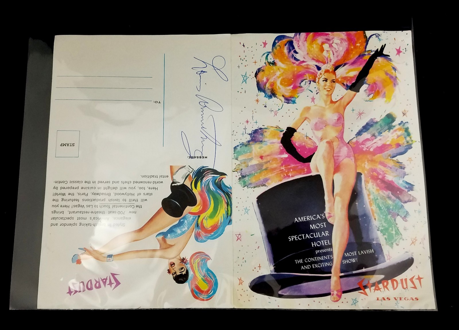 Louis Armstrong Signed Autographed Star Dust Las Vegas Program JSA LOA 