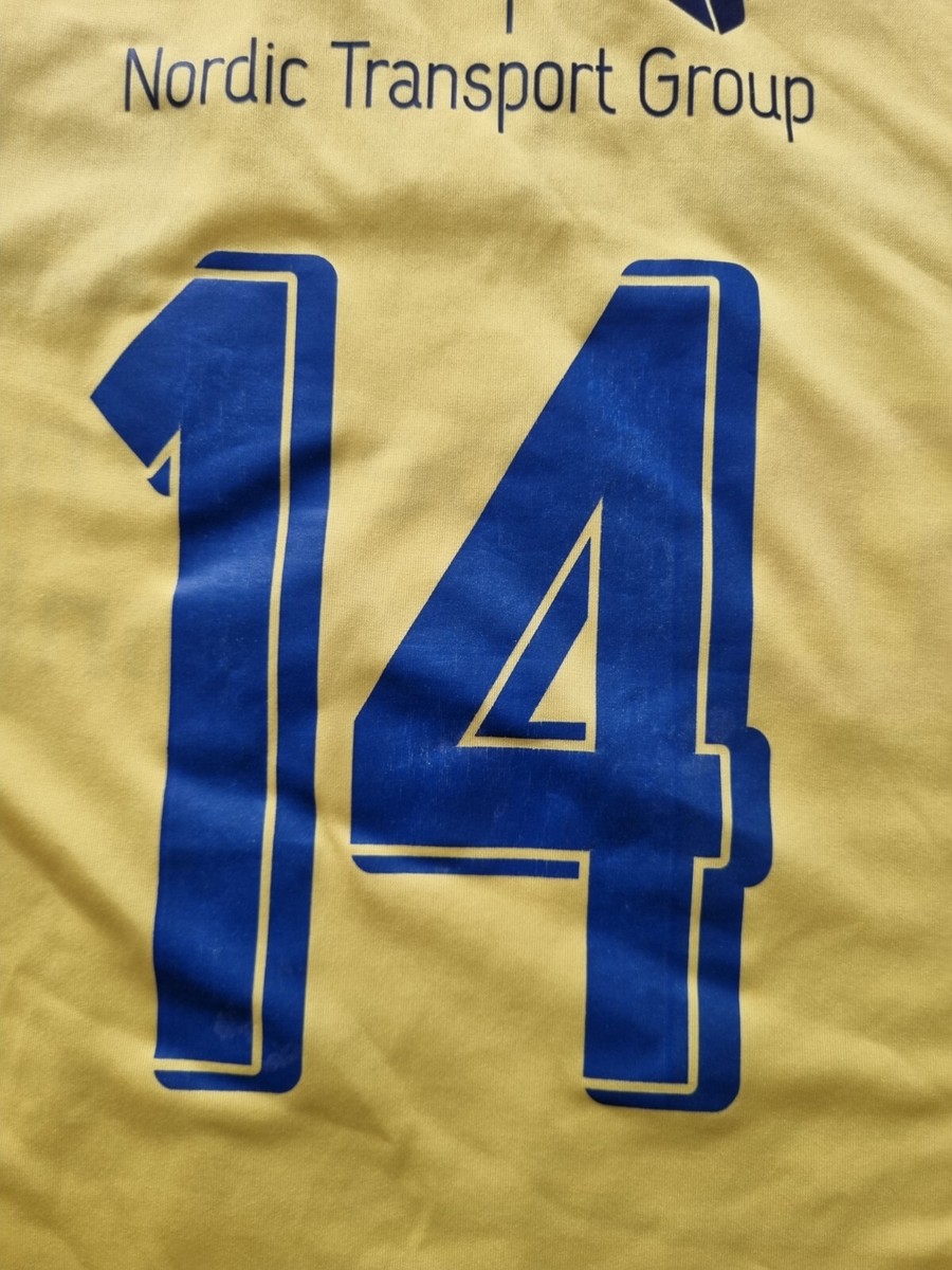 Maillot Brondby 2017-2018 Domicile Hummel – Taille M #14 Joueur