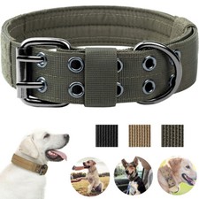 Tactical Dog Collar Adjustable Heavy Duty Nylon For Large Military K9 Dog M L XL