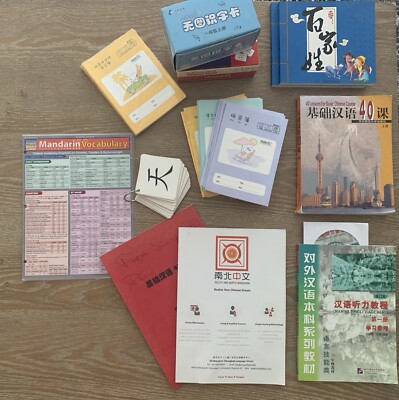 Learn Mandarin Chinese Books Lot Children & Adults w/CD Flashcards Workbook Kids