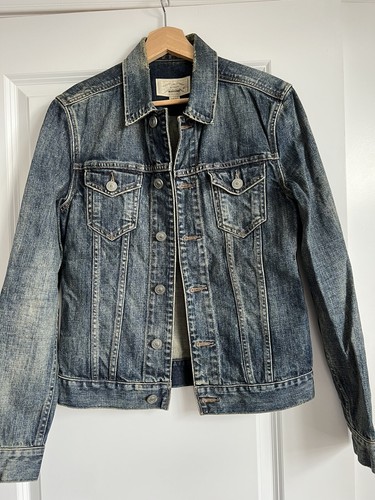 All Saints Men's Denim Jacket Button Up 