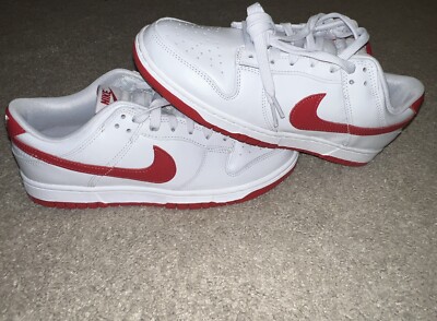 Size 8.5 - Nike Dunk Low Vast Grey Varsity Red