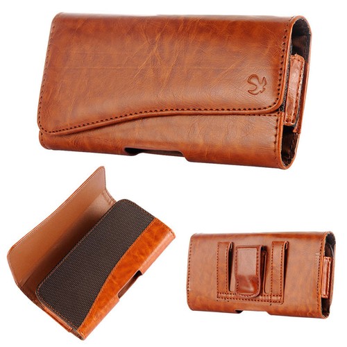 Premium Belt Clip Holster Pouch Leather Case Holder for Cell Phones - Picture 29 of 36