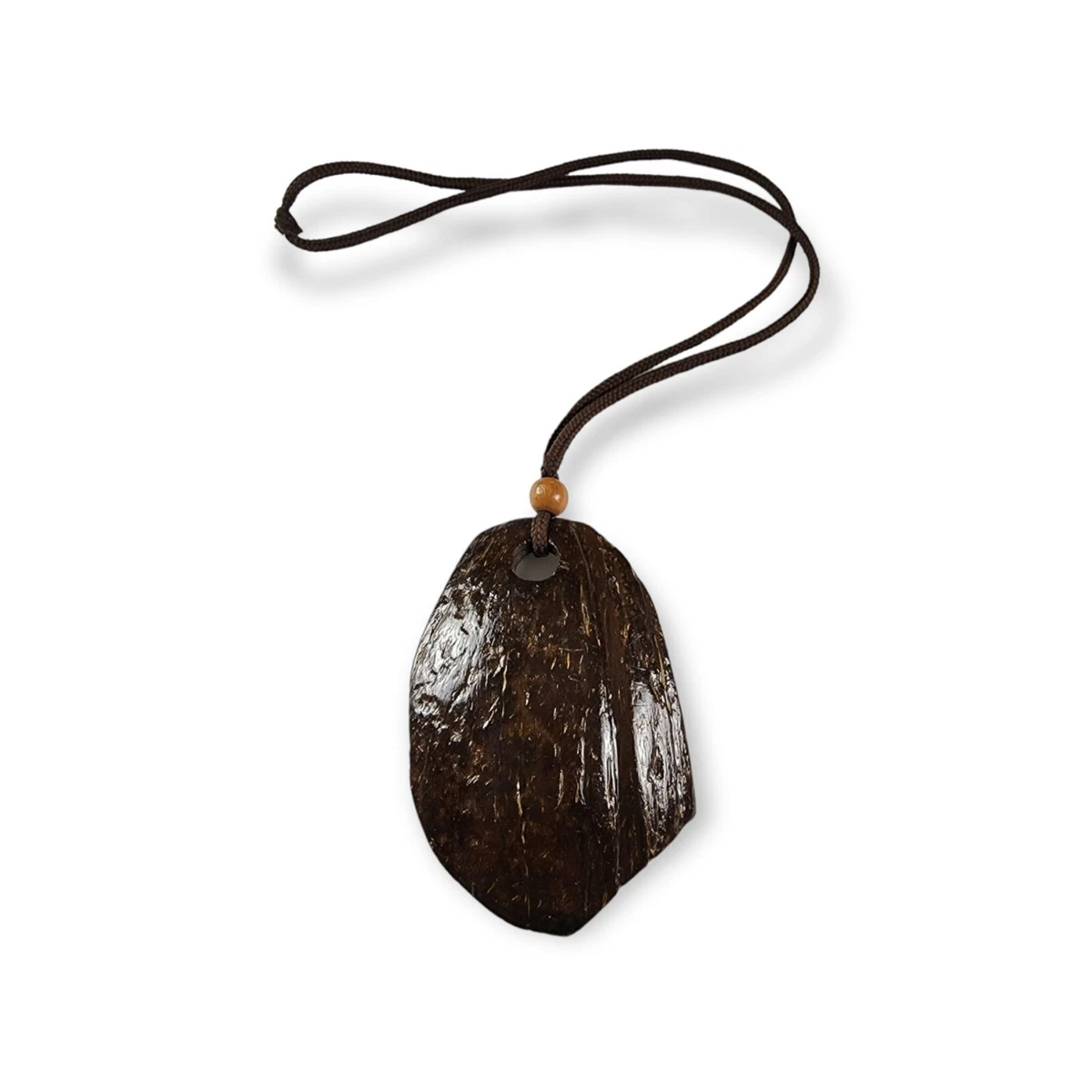 Haitian Handmade Coconut Necklace Coconut Shell Pendant Tribal