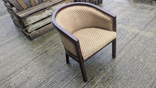 Wide padded seat and back wooden tub chair UE050324B