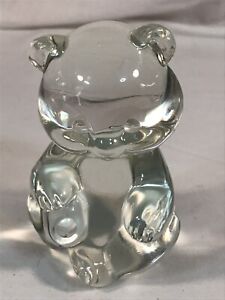 Vtg FENTON Hand Made CLEAR Glass BEAR Figurine ~ MADE IN USA! ~ FAST SHIPPING!! | eBay