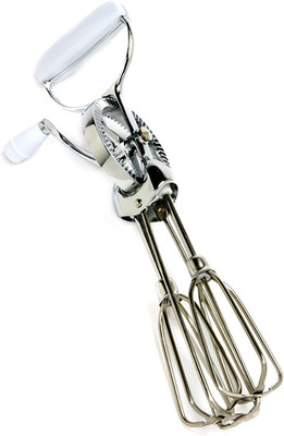 Stainless Steel Egg Beater 12'' Hand Crank Manual Mixer Classic Kitchen Whisk