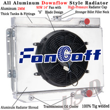 3 Rows Radiatorshroud Fan Fit 59-1965 Chevy Impala El Camino Bel Air Biscayne