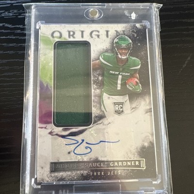 2022 Panini Origins Ahmad ''Sauce'' Gardner Rookie Patch Autograph New York Jets