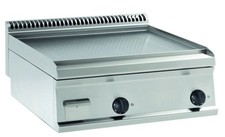 KBS Gas Grillplatte glatt Hartverchromt matt geb&uuml;rstet, 2 Heizzonen, Tischger&auml;t