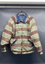 VNT 90s CURRENT SEEN MENS 80'S REVERSIBLE DENIM Canvas JACKET Med Button Up 46w