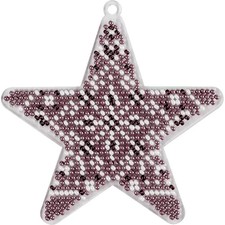 DIY Bead embroidery kit on a plastic base Star Christmas Decor Craft gift