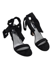 Nine West Womens Kelsie Ankle Wrap Sandals Strap Dress Heel Black Size 9M
