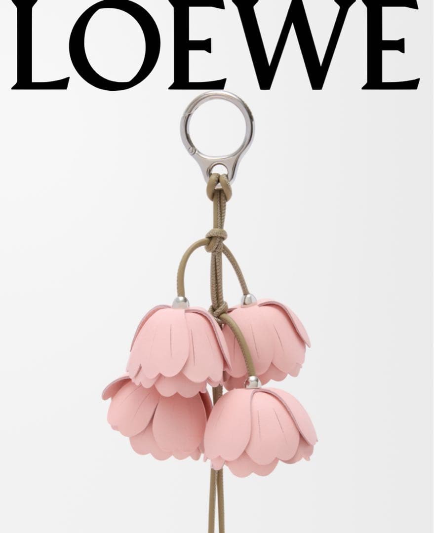 LOEWE Cherry Blossom Charm Calfskin Light Pink Japan Exclusive