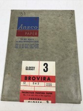 Vintage 1949 Ansco Brovira Photographic Paper 12 Sheets 5x7 Sealed New Glossy