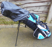JUNIOR GOLFSET 5 X GEMISCHTE SCHLÄGER & DUNLOP STANDBAG CA. 9/11 JAHRE LESEN