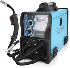 SereneLife MIG Welder Flux Core Welding Machine w/ Gas/No Gas SLMIGWL140 - Blue