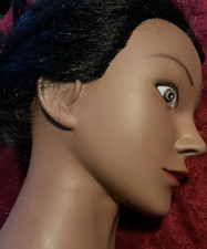 Female Hair Mannequin Head Synthetic Hair Black or Brown for Styling Practice