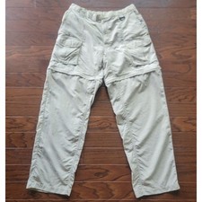 Columbia PFG Convertible Cargo Pants Mens L Nylon Ripstop Zip Off Hiking Beige