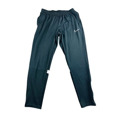 Nike Dri-Fit Academy 21 Track Pants Men M Black Tapered Ankle Zips Athletic