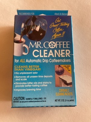 Vintage Mr Coffee Automatic Drip coffee Pot Cleaner, 2-1 oz packets NOS 1991