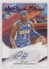 2020-21 Panini Court Kings Brush Strokes Sapphire 23/25 Aaron Holiday Auto 0eo6