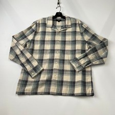 VINCE. Caspian Plaid Italian Hemp-Cotton Overshirt Men's Size M Multi