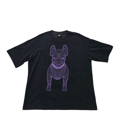 LifeWork Unisex Natural Black Dog Graphic T-Shirt Size XL